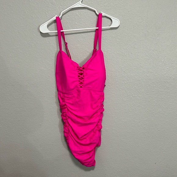 Torrid Wireless Lattice Front One Piece - Picture 1 of 6